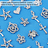 SUPERFINDINGS 36Pcs 9 Styles Alloy Rhinestone Pendants ALRI-FH0001-09-3