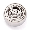 304 Stainless Steel Magnetic Diffuser Locket Aromatherapy Essential Oil Buckle AJEW-M027-04P-2