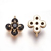 Brass Cubic Zirconia Charms X-ZIRC-Q002-152G-01-2