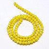 Faceted Round Full Rainbow Plated Electroplate Glass Beads Strands EGLA-J130-FR05-3