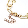 Brass Chain Tiered Necklaces NJEW-JN02829-4