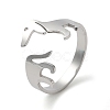 Non-Tarnish 304 Stainless Steel Cuff Rings X-RJEW-G299-01P-1