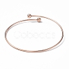 Ion Plating(IP) Adjustable 304 Stainless Steel Wire Cuff Bangle Making MAK-F286-02RG-3