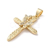 Brass Micro Pave Cubic Zirconia Pendants KK-A212-08E-G-2