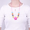 Fashion Silicone Beaded Necklaces NJEW-BB20648-2