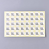 XL Sizes Clothing Size Round Sticker Labels AJEW-WH0014-75E-1