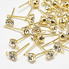 Brass Stud Earring Findings X-KK-S347-149-2