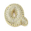 Rack Plating Brass Micro Pave Clear Cubic Zirconia Pendants KK-R163-05Q-G-1