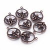 Tibetan Style Ring with Angel Alloy Pendants X-TIBEP-Q046-004R-FF-1