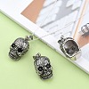 Retro Men's Halloween Jewelry 304 Stainless Steel Big Skull Pendants X-STAS-O044-40-5