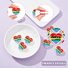 CHGCRAFT 8Pcs Pride Rainbow Theme Food Grade Eco-Friendly Silicone Beads SIL-CA0001-34-5