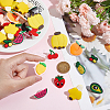 Olycraft 50Pcs 10 Style Fruit Theme PVC Straw Charms FIND-OC0003-01-3