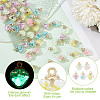 HOBBIESAY 60Pcs 5 Colors Luminous Glow in the Dark Glass Wish Bottle Pendants FIND-HY0003-55-5