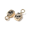 Natural Dalmatian Jasper Rectangle Charms G-Q169-07G-06-2