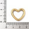 Rack Plating Brass Micro Pave Cubic Zirconia Heart Linking Rings KK-A234-005G-4