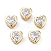 PVD Vacuum Plating Brass Cubic Zirconia Pendants ZIRC-I040-01G-1