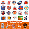 50Pcs Basketball Themed PVC Self-Adhesive Stickers PW-WG86843-01-4