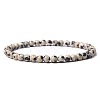 Natural Dalmatian Jasper Beads Stretch Bracelets RM4767-2-1