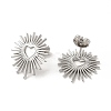 Non-Tarnish 304 Stainless Steel Hollow Out Heart Stud Earrings for Women EJEW-E271-02P-2