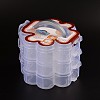 3 Layers Total of 14 Compartments Flower Shaped Plastic Bead Storage Containers CON-L001-06-1