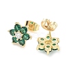 Brass Micro Pave Cubic Zirconia Stud Earrings X-EJEW-P247-05G-02-2