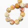 Flat Round Natural Crazy Lace Agate Beads Strands G-S110-05-2