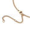 Titanium Steel Initial Letter Rectangle Pendant Necklace for Men Women NJEW-E090-01G-25-4