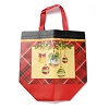 Christmas Theme Tartan Non-woven Fabric Gift Tote Bags with Handle ABAG-G017-01A-2