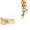 Cubic Zirconia Link Bracelet with Golden Brass Curb Chains BJEW-C055-06I-G-3