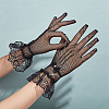 AHADERMAKER 3 Pairs 3 Color Flower Pattern Lace Gloves AJEW-GA0006-17-3