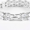 Mother's Day Noble Gift Ideas for Lady Platinum Plated Brass Micro Pave Cubic Zirconia CZ 2-Row Oval Link Chain Bracelets BJEW-L419-05-2