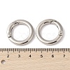 Nickel Plated Alloy Spring Gate Rings FIND-Q104-01B-P-3