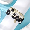 4Pcs 4 Styles Gemstone Beaded Stretch Bracelets Sets BJEW-JB111342-2