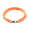 Synthetic Hematite & Polymer Clay Hieishi Stretch Bracelets Set for Women BJEW-JB07430-8