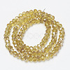 Electroplate Glass Beads Strands EGLA-A034-T1mm-K17-2