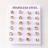 304 Stainless Steel Pave Cubic Zirconia Ear Studs X-EJEW-L095-8mm-03-3