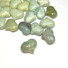 Natural Flower Amazonite Heart Palm Stone G-F659-A10-3