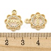 Brass Micro Pave Clear Cubic Zirconia Pendant KK-Z044-13G-3