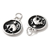 304 Stainless Steel Enamel Pendants STAS-A080-43P-02-2