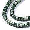 Natural Green Spot Jasper Beads Strands G-S366-128-3