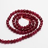 Dyed Natural White Jade Round Beads Strands X-G-E311-4mm-03-2