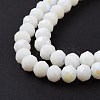Electroplate Opaque Solid Color Glass Beads Strands EGLA-A034-P8mm-L17-4