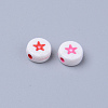 Opaque White Acrylic Beads X-MACR-S273-43-3
