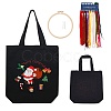 Christmas Theme DIY Canvas Tote Bag Santa Claus Embroidery Making Kit DIY-WH0029-31-1