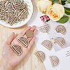 SUPERFINDINGS 100Pcs Laser Cut Unfinished Basswood Wall Decoration WOOD-FH0002-03-3