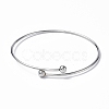 Tarnish Resistant Adjustable 304 Stainless Steel Wire Cuff Bangle Making MAK-F286-02P-2