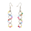 Acrylic Beaded Open Rings Dangle Earrings EJEW-JE04852-3