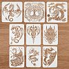 PET Hollow Out Drawing Painting Stencils DIY-WH0394-0262-1