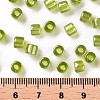 Transparent Colours Luster Glass Round Bugle Beads SEED-S045-001A-D01-4