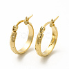 201 Stainless Steel Hoop Earrings with 304 Stainless Steel Pins for Women EJEW-M214-01B-G-2